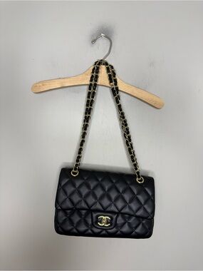 FASHION BAG black and gold classic flap